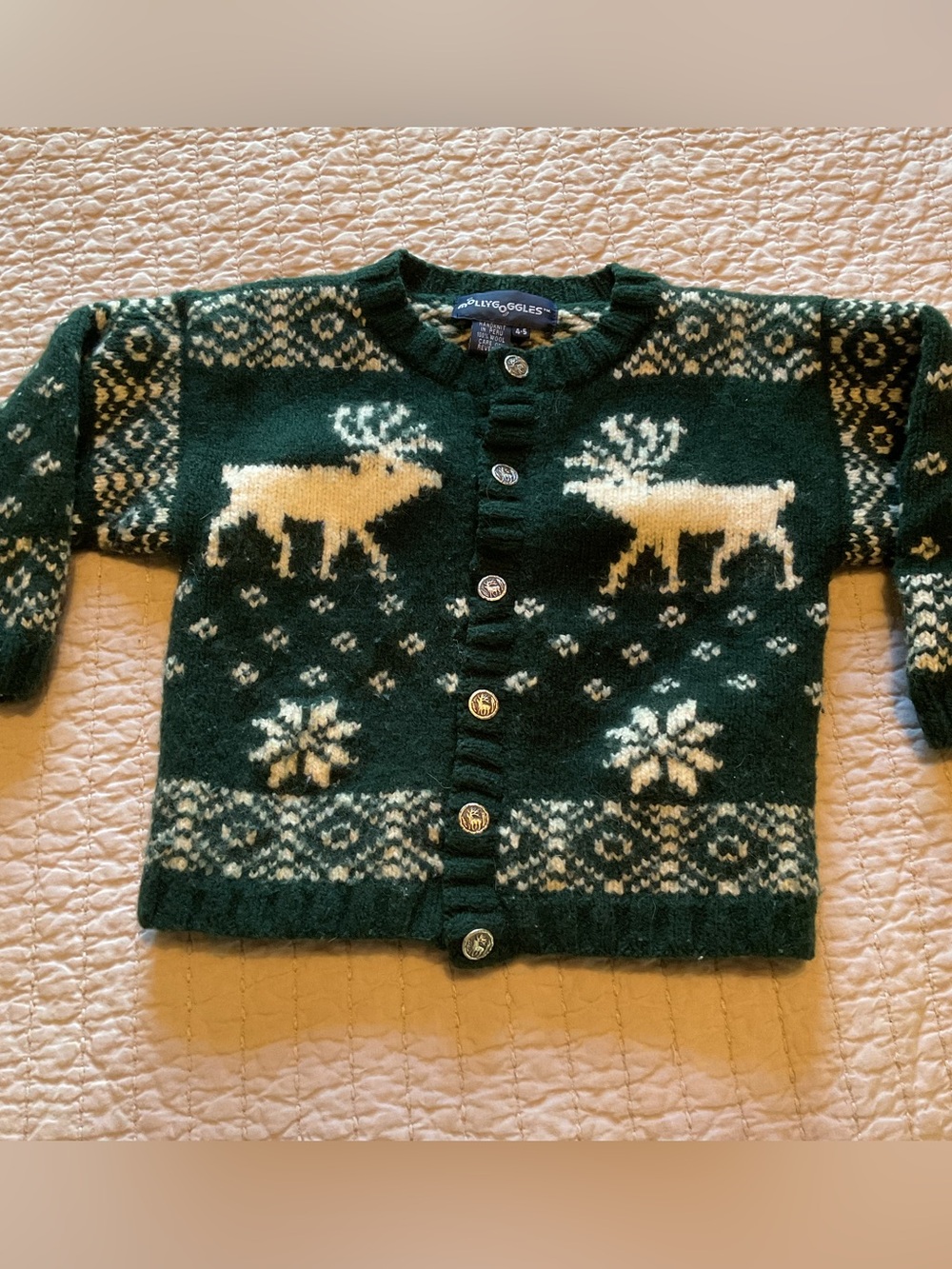 Nordic Fair Isle Hand-knit Peru Kids Sweater